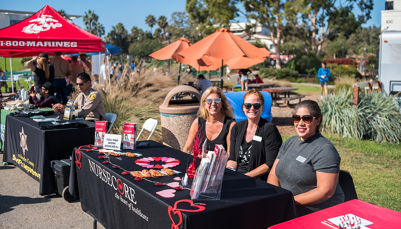 Santa Barbara City College's job and internship fair for students on west campus.